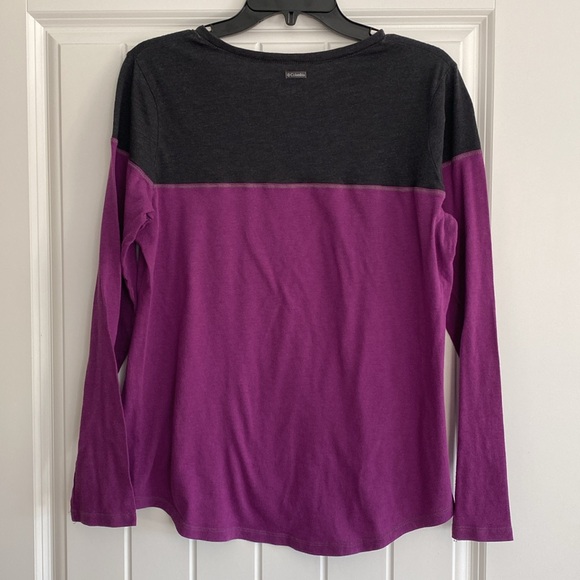 Columbia Colorblock Athletic Workout Long Sleeve T-Shirt Size Large - Picture 6 of 7